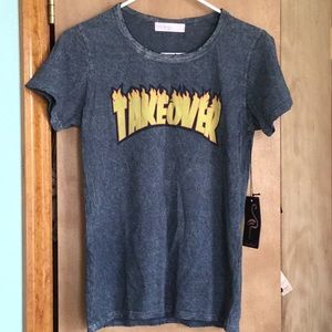 NWT Sugar Takeover Distressed T-Shirt